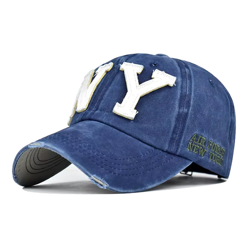 Baseball Cap Retro-Style Snapback Hat Sun Hat Spring Autumn Baseball Cap Sport Cap New York Letter Cap Hip Hop Fitted Cap