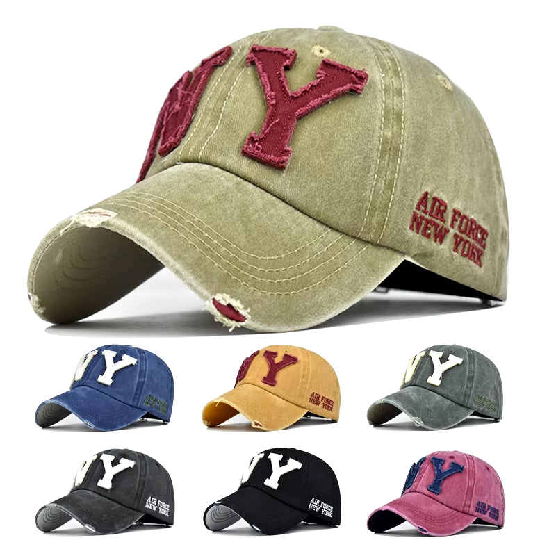 Baseball Cap Retro-Style Snapback Hat Sun Hat Spring Autumn Baseball Cap Sport Cap New York Letter Cap Hip Hop Fitted Cap