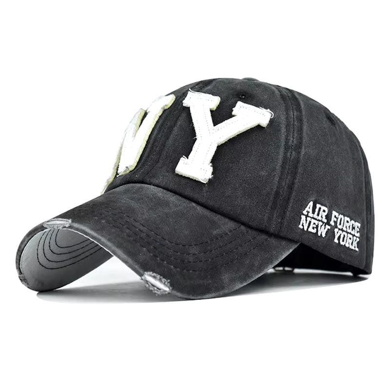 Baseball Cap Retro-Style Snapback Hat Sun Hat Spring Autumn Baseball Cap Sport Cap New York Letter Cap Hip Hop Fitted Cap