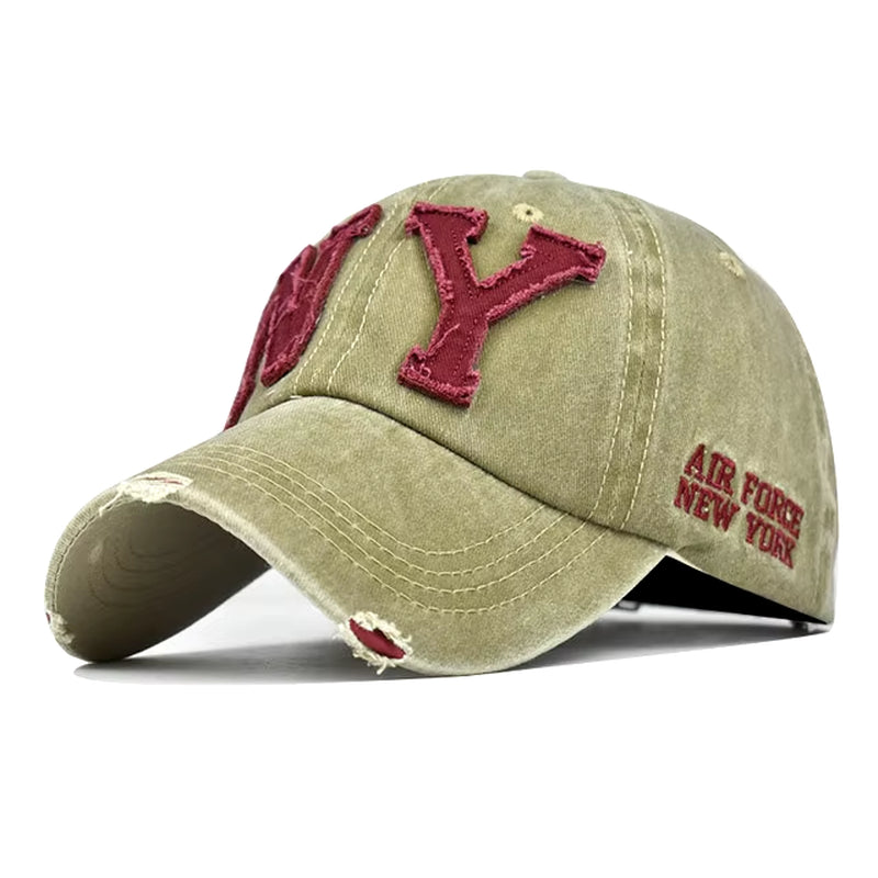 Baseball Cap Retro-Style Snapback Hat Sun Hat Spring Autumn Baseball Cap Sport Cap New York Letter Cap Hip Hop Fitted Cap