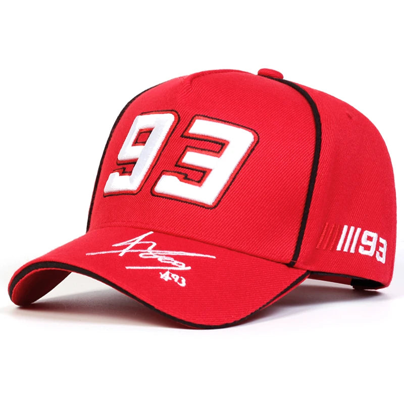 2024 New Simple Letter 93 Embroidery Hip Hop Fashion Baseball Cap 100% Cotton Unisex Adjustable Outdoor Sports Sun Cap Trucker H