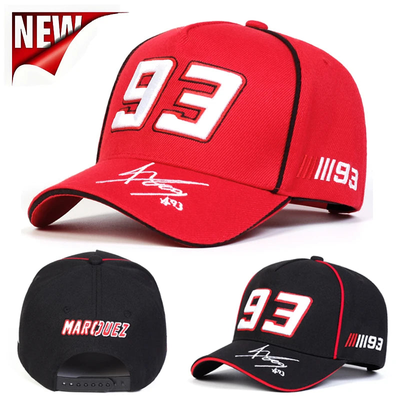 2024 New Simple Letter 93 Embroidery Hip Hop Fashion Baseball Cap 100% Cotton Unisex Adjustable Outdoor Sports Sun Cap Trucker H