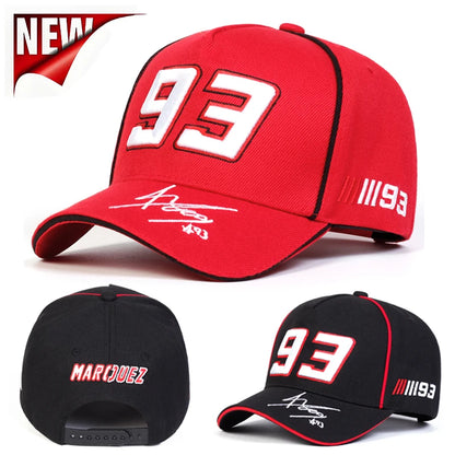 2024 New Simple Letter 93 Embroidery Hip Hop Fashion Baseball Cap 100% Cotton Unisex Adjustable Outdoor Sports Sun Cap Trucker H