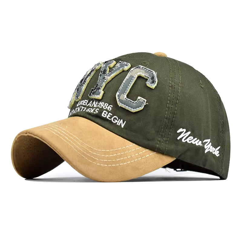 Baseball Cap Retro-Style Snapback Hat Sun Hat Spring Autumn Baseball Cap Sport Cap New York Letter Cap Hip Hop Fitted Cap