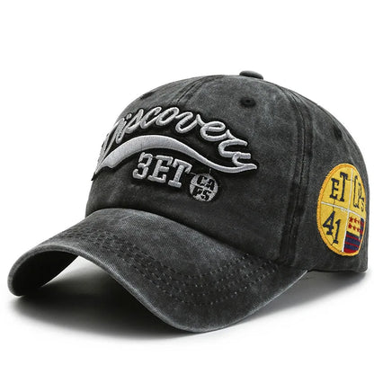 New Summer Women Men Baseball Cap Solid Snapback Letter Embroidery Vintage Sunhat Outdoor Cotton Hip Hop Baseball Hat Casquette