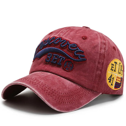 New Summer Women Men Baseball Cap Solid Snapback Letter Embroidery Vintage Sunhat Outdoor Cotton Hip Hop Baseball Hat Casquette