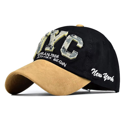 Baseball Cap Retro-Style Snapback Hat Sun Hat Spring Autumn Baseball Cap Sport Cap New York Letter Cap Hip Hop Fitted Cap