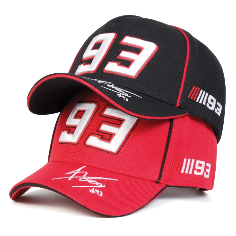 2024 New Simple Letter 93 Embroidery Hip Hop Fashion Baseball Cap 100% Cotton Unisex Adjustable Outdoor Sports Sun Cap Trucker H