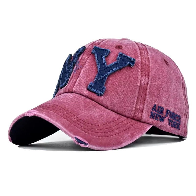 Baseball Cap Retro-Style Snapback Hat Sun Hat Spring Autumn Baseball Cap Sport Cap New York Letter Cap Hip Hop Fitted Cap