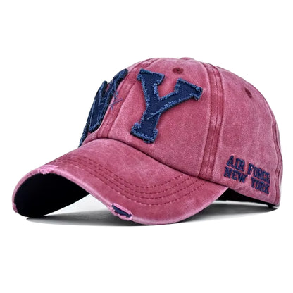 Baseball Cap Retro-Style Snapback Hat Sun Hat Spring Autumn Baseball Cap Sport Cap New York Letter Cap Hip Hop Fitted Cap