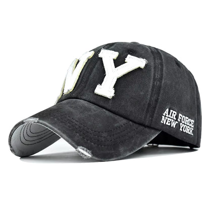 Baseball Cap Retro-Style Snapback Hat Sun Hat Spring Autumn Baseball Cap Sport Cap New York Letter Cap Hip Hop Fitted Cap