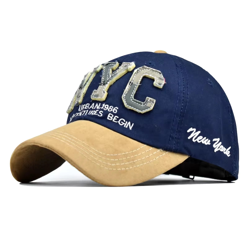 Baseball Cap Retro-Style Snapback Hat Sun Hat Spring Autumn Baseball Cap Sport Cap New York Letter Cap Hip Hop Fitted Cap