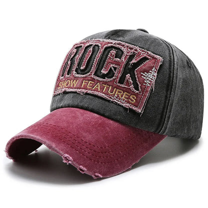 Korean Version Washed Letters Spring and Autumn Men'S and Women'S Fashion Shabby Denim Baseball Cap Sunhat Official Website