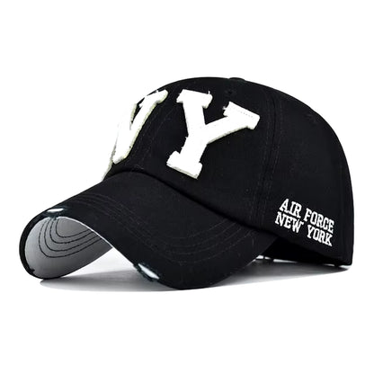 Baseball Cap Retro-Style Snapback Hat Sun Hat Spring Autumn Baseball Cap Sport Cap New York Letter Cap Hip Hop Fitted Cap
